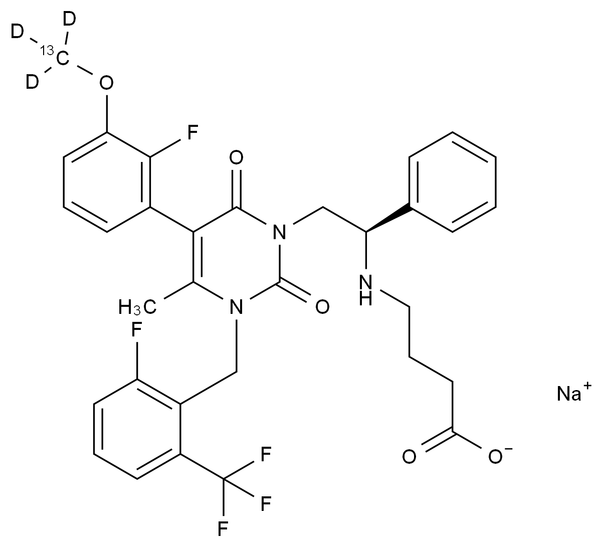 [832720-36-2 (non-labelled)] 恶拉戈利-13C-d3 钠盐