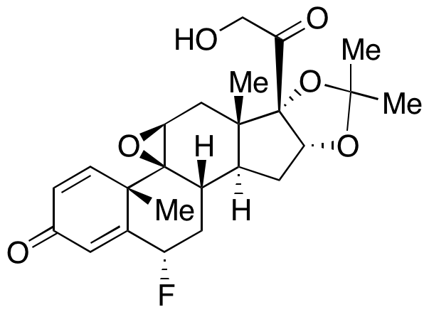 [68352-03-4] （6α，9β，11β，16α）-9,11-环氧-6-氟-21-羟基-16,17-[（1-甲基亚乙基）bis（氧基）] pregna-1,4-diene-3,20-dione