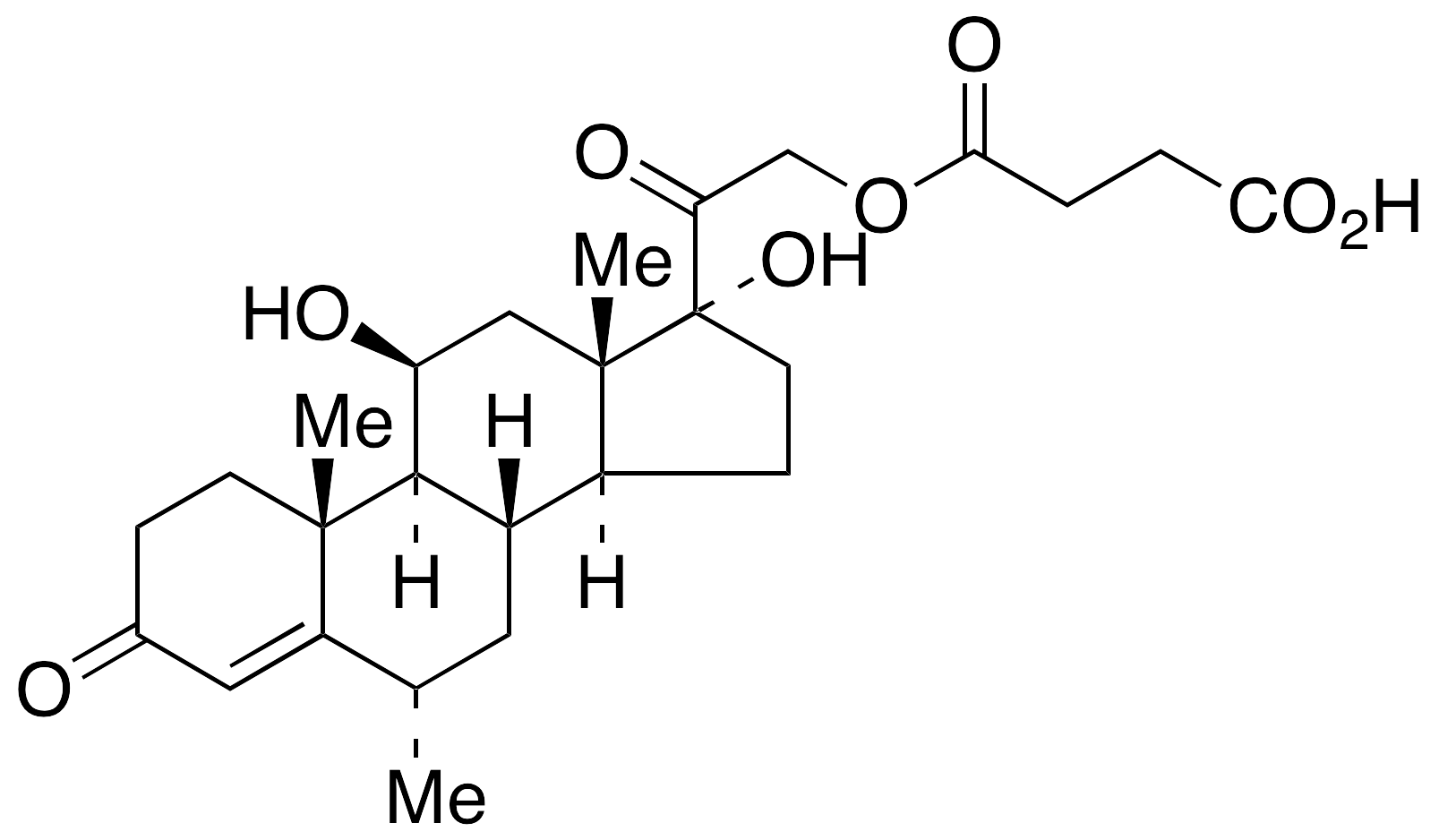 [119657-85-1] 6α-甲基氢化可的松21-半琥珀酸酯