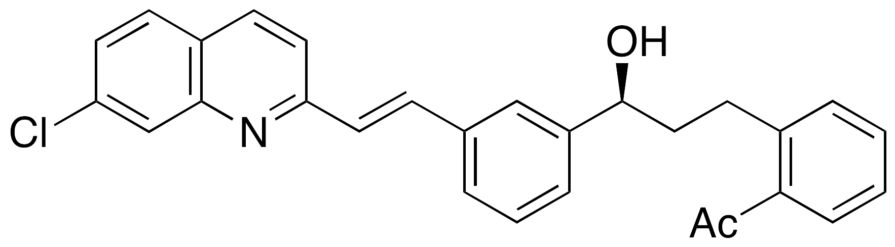 [184764-13-4] 1- [2-[（3S）-3- [3-[（1E）-2-（7-氯-2-喹啉基）乙烯基]苯基] -3-羟丙基]苯基]乙酸酯