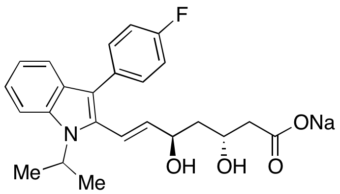 [93957-58-5] rel-（3R，5R）-氟司他丁钠