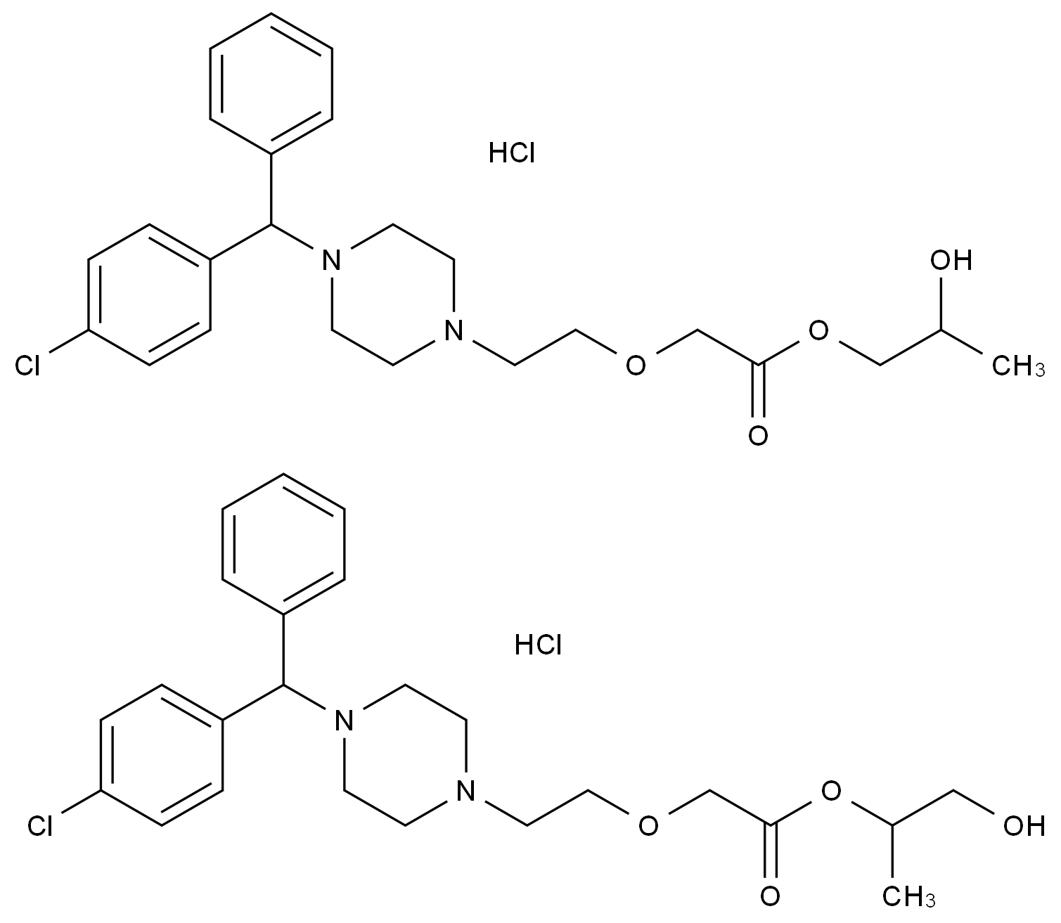 西替利嗪杂质37 (异构体混合物)盐酸盐