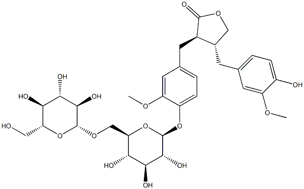 106647-14-7_(3R-反式)-3-[[4-[(6-O-BETA-D-吡喃葡萄糖基-BETA-D-吡喃葡萄糖基)氧基]-3-甲氧基苯基]甲基]二氢-4-[(4-羟基-3-甲氧基苯基)甲基]-2