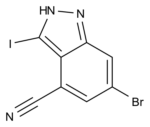 1000342-60-8_6-Bromo-3-iodo-1H-indazole-4-carbonitrile